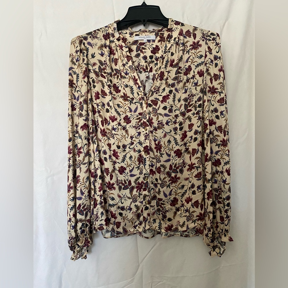 Gerard Darel floral blouse. Sz 40.